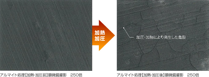 アルマイト処理顕微鏡撮影 250倍